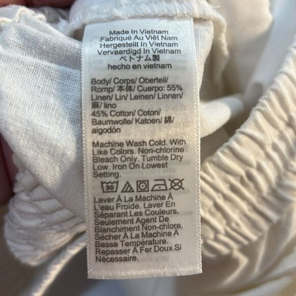 J. Crew Factory AW839 White linen blend draawstring pants NWT - Picture 10 of 11